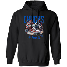 Load image into Gallery viewer, CHUCKS AND PEARLS RED WHITE BLUE G185 Pullover Hoodie