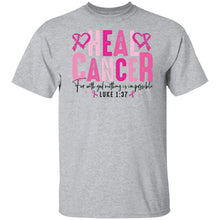 Load image into Gallery viewer, HEAL CANCER FOR WITH GOD NOTHING IS IMPOSSIBLE - Now Ya Talkin Tees 2