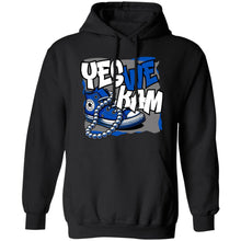 Load image into Gallery viewer, YES WE KAM BLUE YES WE KAM BLUE n WHITE HOODIE