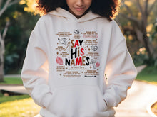 Load image into Gallery viewer, SAY HIS NAMES RED N BLACK - Now Ya Talkin Tees 2
