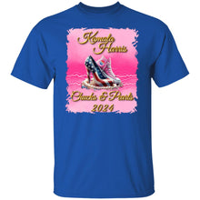 Load image into Gallery viewer, KamalaPink chuck n high heel KAMALA CHUCKS N USA HIGH HEEL T-SHIRT
