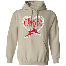 Load image into Gallery viewer, CHUCKS N PEARLS RED PEARLS IN A HEART Hoodie
