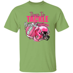 TIME TO TACKLE BREAST CANCER PINK N GREEN LACED FOOTBALL