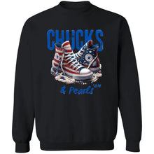 Load image into Gallery viewer, CHUCKS AND PEARLS RED WHITE BLUE  SWEATSHIRT
