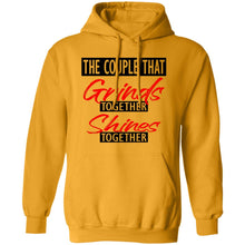 Load image into Gallery viewer, THE COUPLE THAT GRINDS TOGETHER SHINES TOGETHER HOODIE
