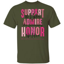 Load image into Gallery viewer, SUPPORT ADMIRE  HONOR BREAST CANCER AWARENESS
