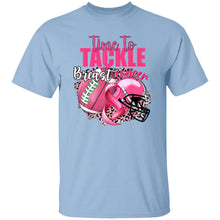 Load image into Gallery viewer, TIME TO TACKLE BREAST CANCER PINK N GREEN LACED FOOTBALL
