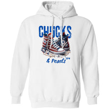 Load image into Gallery viewer, CHUCKS AND PEARLS RED WHITE BLUE G185 Pullover Hoodie
