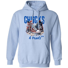 Load image into Gallery viewer, CHUCKS AND PEARLS RED WHITE BLUE G185 Pullover Hoodie
