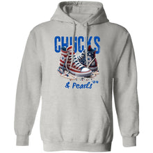 Load image into Gallery viewer, CHUCKS AND PEARLS RED WHITE BLUE G185 Pullover Hoodie
