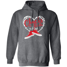 Load image into Gallery viewer, CHUCKS N PEARLS RED PEARLS IN A HEART Hoodie
