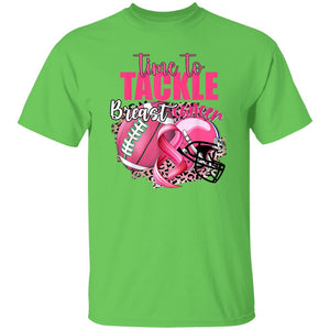 TIME TO TACKLE BREAST CANCER PINK N GREEN LACED FOOTBALL