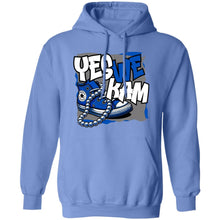 Load image into Gallery viewer, YES WE KAM BLUE YES WE KAM BLUE n WHITE HOODIE
