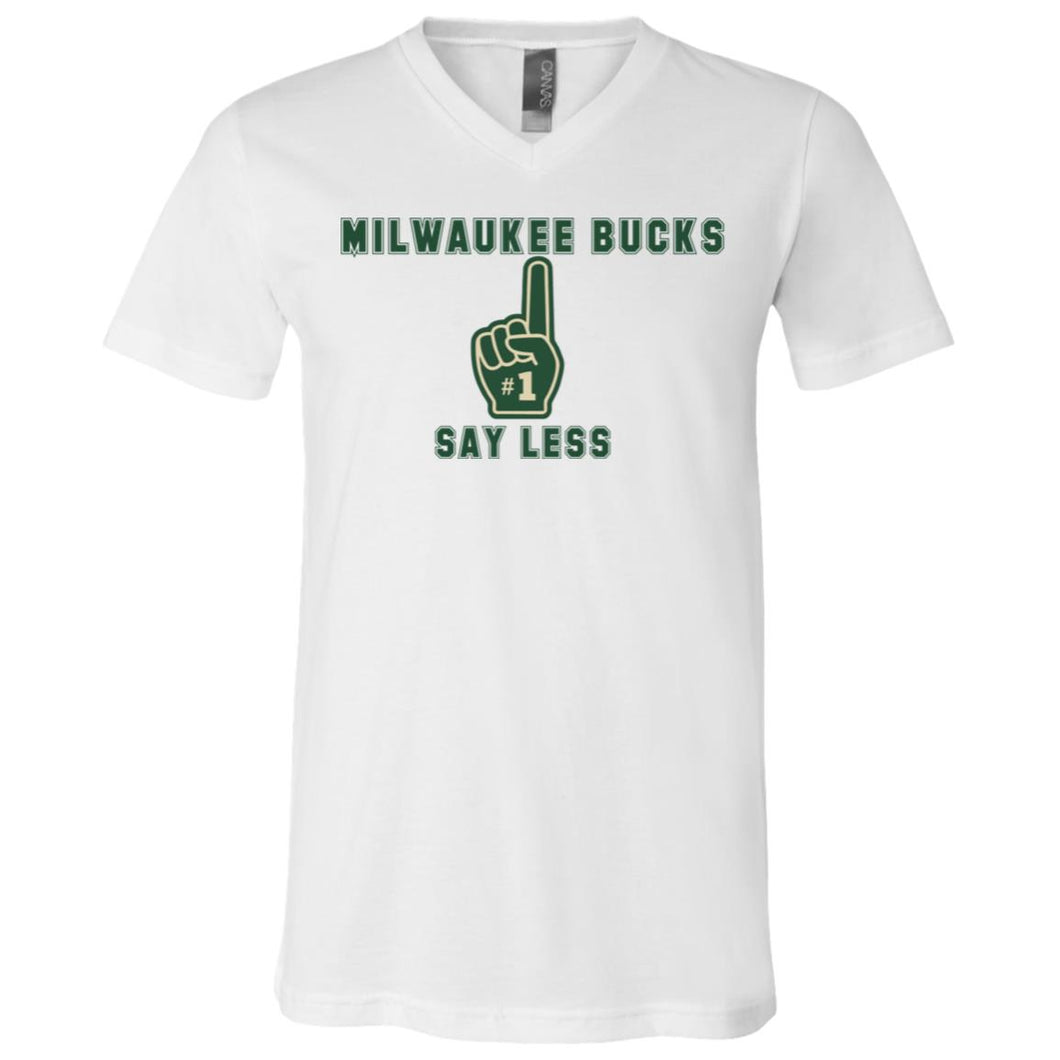 Bucks #1 Say Less V-Neck T-Shirt