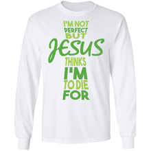 Load image into Gallery viewer, I'm Not Perfect But Jesus LS T-Shirt
