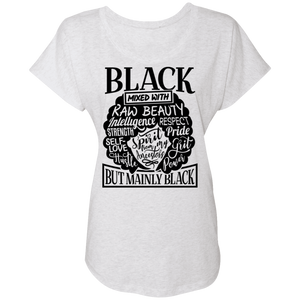 Black Mixed Dolman Sleeve