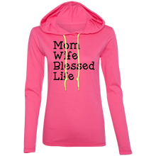 Load image into Gallery viewer, Mom Wife Blessed Life Hoodie
