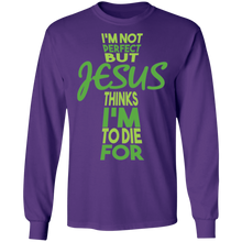 Load image into Gallery viewer, I'm Not Perfect But Jesus LS T-Shirt
