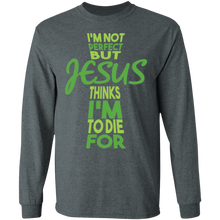 Load image into Gallery viewer, I'm Not Perfect But Jesus LS T-Shirt
