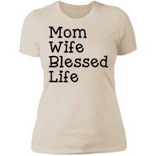 Load image into Gallery viewer, Mom Wife Blessed Life Boyfriend Tee
