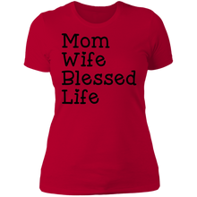 Load image into Gallery viewer, Mom Wife Blessed Life Boyfriend Tee
