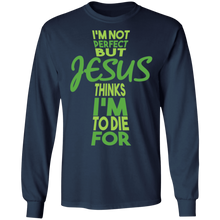 Load image into Gallery viewer, I'm Not Perfect But Jesus LS T-Shirt
