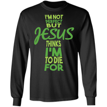 Load image into Gallery viewer, I'm Not Perfect But Jesus LS T-Shirt
