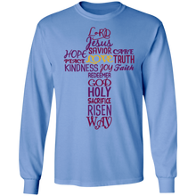 Load image into Gallery viewer, Jesus Wordle LS T-Shirt
