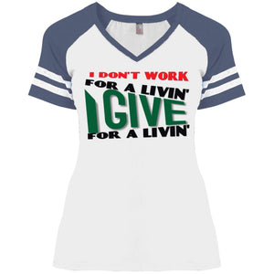 I Give Ladies V-Neck T-Shirt