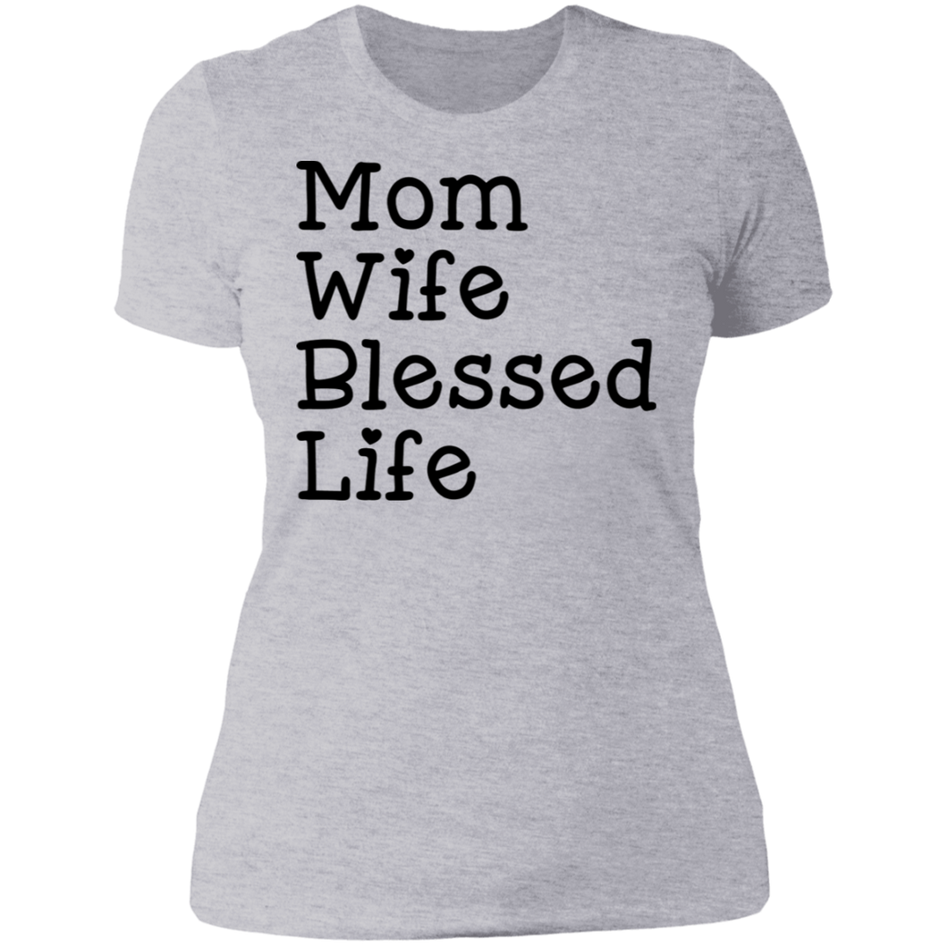 Mom Wife Blessed Life Boyfriend Tee