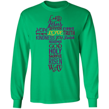 Load image into Gallery viewer, Jesus Wordle LS T-Shirt
