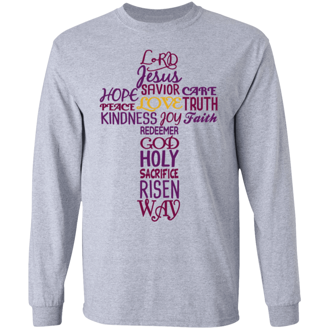 Jesus Wordle LS T-Shirt – Now Ya Talkin Tees 2