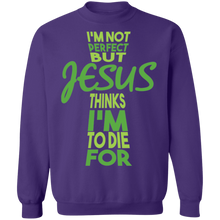 Load image into Gallery viewer, I'm Not Perfect But Jesus Sweatshirt
